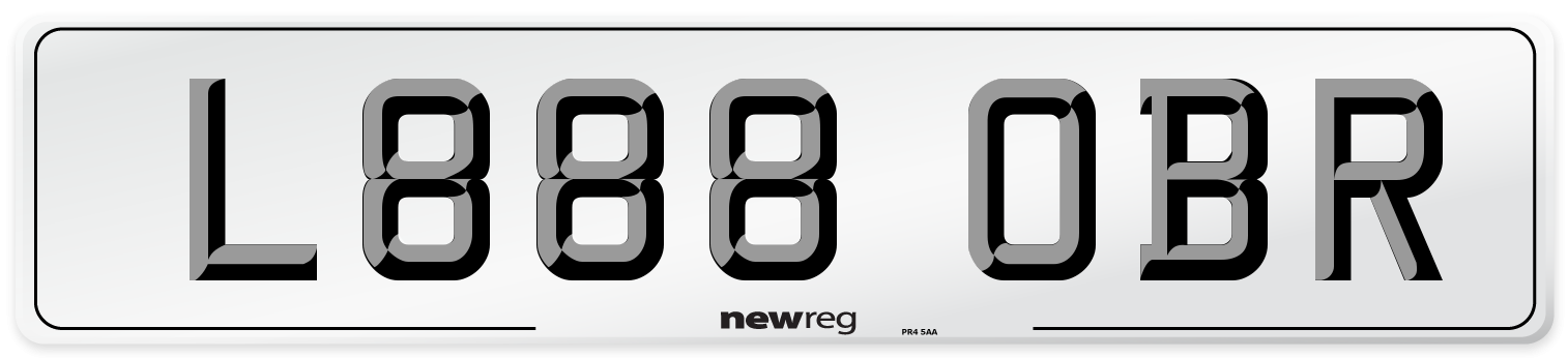 L888 OBR Number Plate from New Reg